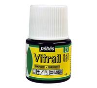 Pebeo Vitrail Vidriera (Cristal, Efecto Pintura para Telas claras (45 ml), diseño de Cuadros, Color Amarillo limón