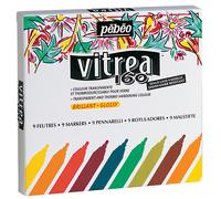 Pebeo Vitrea 160 Permanente Vidrio Pintura Color Rotulador Juegos