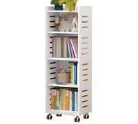 PEBFHSQW Estantería Móvil con Ruedas: Gran Capacidad para El Hogar Y La Oficina, Organizador De Escritorio De Varios Niveles para Estudiantes, Portátil Y Ahorra Espacio.(4 Layers)