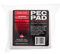 PEC-PAD Lint Free Wipes 4”x4” Non-Abrasive Ultra Soft Cloth for Cleaning Sensitive Surfaces like Camera, Lens, Filters, Film, Scanners, Telescopes, Microscopes, Binoculars. (100 Sheets Per/Pkg) 5-Pack