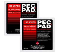 PEC-PAD Lint Free Wipes 4”x4” Non-Abrasive Ultra Soft Cloth for Cleaning Sensitive Surfaces like Camera, Lens, Filters, Film, Scanners, Telescopes, Microscopes, Binoculars. (100 Sheets Per/Pkg) 2-Pack