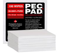 PEC-Pad Lint Free Wipes 4”x4” Non-Abrasive Ultra Soft Cloth for Cleaning Sensitive Surfaces Like Camera, Lens, Filters, Film, Scanners, Telescopes, Microscopes, Binoculars. (100 Sheets per/Pkg)