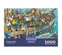 Pecado en el Pueblo pesquero Puzzle De Madera Impermeable DIY Puzzles De 1000 Piezas Regalos para Adultos Divertido Rompecabezas Decoración del Hogar