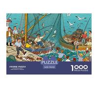 Pecado en el Pueblo pesquero Puzzle De Madera Impermeable Puzzles De 1000 Piezas para Adultos Divertido Rompecabezas Juegos Educativos