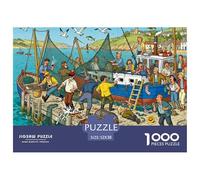 Pecado en el Pueblo pesquero Puzzle De Madera Impermeable Puzzles De 1000 Piezas Regalos para Adultos Divertido Rompecabezas Juegos Desafiantes
