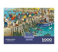 Pecado en el Pueblo pesquero Puzzle De Madera Impermeable Puzzles De 1000 Piezas Regalos para Adultos Imposible Rompecabezas Juegos Desafiantes