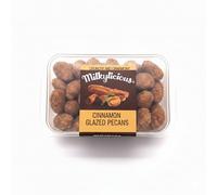 Pecanas glaseadas con canela tostadas a mano de primera calidad | Delicioso aperitivo crujiente dulce a base de plantas | Regalos de aventuras de horneado | Nutrientes llenos de energía en 4 onzas |