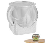 Pecera - Acuario Transparente para Peces Betta | Acuario Transparente | Adorno de pecera con Ventosa | Acuarios pequeños | Centro de Mesa de florero | Acuario de Escritorio para de Peces Betta