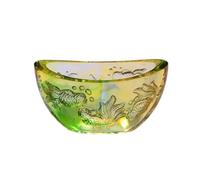pecera Adornos de pecera esmaltada con Forma Yuanbao Estilo Chino for el hogar, Enfriador Vino, Entrada, decoración for atraer Riqueza, Feng Shui(Green)