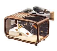 pecera de escritorio - pecera de paisaje con decoración de escalada, acuario de escritorio para animales acuáticos, camarones, tortuga, betta, acrílico transparente, accesorio para plantación acuática