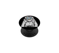 Pecera en Traje Espacial Astronauta Goldfish Space Graphic PopSockets PopGrip Adhesivo