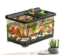Pecera Mini Para Peces Betta Con 3 Luces Colores Acuario Decorativo