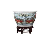 pecera Pecera Retro, pecera de cerámica, Sala de Estar, Oficina, Tanque de Tortuga, Patio, Adornos for Tanque de Agua, Tanque de Pintura y caligrafía Pecera Moderna (Size : L)