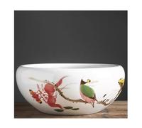 Pecera Pequeña Tanque de Peces de cerámica Pintado a Mano, pecera Dorada de Escritorio, Tortuga, Maceta, Cuenco for Dormir, Tanque de Loto y Narciso Kit De Pecera(M)