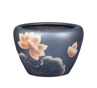 pecera Tanque de Peces de cerámica, Tanque de Agua esmaltado Gris, cría de Peces, balcón, Tanque de Lirio de Agua, Patio al Aire Libre, Tanque de Peces Grande de cerámica Pecera Moderna (Size : XL)