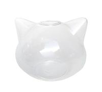 pecera Tanque de Peces pequeño con Forma Cabeza Gato, Tanque Acuario Vidrio Transparente, Escritorio Grueso, ecológico Simple(Medio)