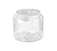 pecera Tanque de Peces Transparente de Material Pet, Caja doméstica con Tapa Blanca, Redondo for Sala de Estar, Oficina y Escritorio.