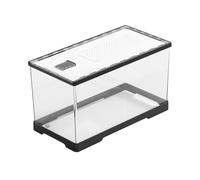 pecera Transparente para Acuario, Pecera pequeña de acrílico con Orificio de Drenaje en el Fondo for Peces Betta, camarones y Peces Dorados, tamaño Mediano