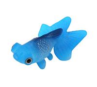 Peces de Acuario Tazón De Plástico Natación Oro Peces Betta Peces Divertido Artificial de Silicona Peces Pequeños Peces Falsos Peces Pescado Decoración de Adornos(Dorado Azul)