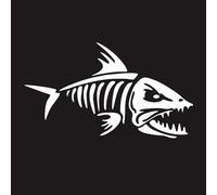 Peces De Hueso De Salmón Pegatinas Divertidas De Coches Adhesivos Impermeables Calcomanías Decoración Automática De Modelos Para Yate