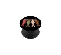 Peces de Jengibre de Navidad Colgando Lindo Pesca X-Mas PopSockets PopGrip Adhesivo