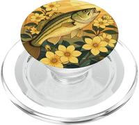 Peces de Roca Rayados Y Flores Amarillas de Jaz PopSockets PopGrip para MagSafe