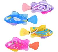 Peces electrónicos, 4 Piezas Robo Fish, Juguetes de Peces flotantes, Robofish Bañera Juguetes Eléctricos, Reutilizables, Juguetes de Piscina para la Piscina, Niños (A)
