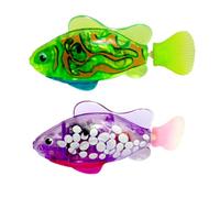 Peces electrónicos, 4 Piezas Robo Fish, Juguetes de Peces flotantes, Robofish Bañera Juguetes Eléctricos, Reutilizables, Juguetes de Piscina para la Piscina, Niños (E)