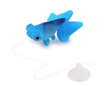 Peces flotantes de plástico, peces artificiales en movimiento, adornos para acuario, suministros para mascotas (pez dorado azul)