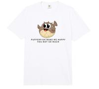 Peces Globo Make Me Happy You Not So Much Funny Pufferfishes Comfort Colors Adult Heavyweight T-Shirt