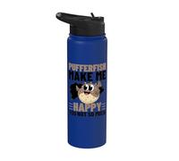 Peces globo Make Me Happy You Not So Much Funny Pufferfishes Stainless Steel Insulated Water Bottle