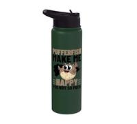 Peces globo Make Me Happy You Not So Much Funny Pufferfishes Stainless Steel Insulated Water Bottle