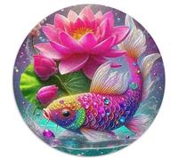 Peces Koi Puzzle Regalo Creativo Decoración Familiar 1000 Piezas Good Luck Koi Rompecabezas Imposible Entretenimiento Creativo para Adultos 1000pcs (67.5x67.5cm)