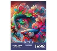 Peces Koi Rompecabezas 1000 Piezas para Divertidos Puzzle Juguetes Desafiantes Decoración Familiar Adultos Y Niños A Partir De 12 Años Regalos 38x26cm/1000pcs