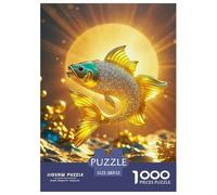 Peces Koi Rompecabezas 1000 Piezas para Divertidos Puzzle Juguetes Desafiantes Decoración Familiar A Partir De 14 Años Regalos 52x38cm/1000pcs