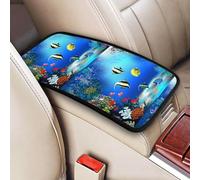 Peces Plantas Naturaleza Marina Tropical Vida Algas,Funda para reposabrazos de consola central de vehículo, almohadilla suave y cómoda para pasamanos de coche, cojín universal