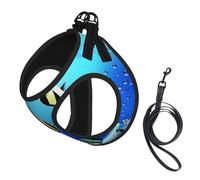 Peces Plantas Tropical Marino Naturaleza Vida Algas,Arnés para Mascotas, arnés Reflectante Ajustable para Perros,L