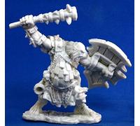 Pechetruite 1 x KAGUNK Ogre Chieftain - Reaper Bones Miniatura para Juego de rol Guerra - 77105