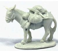 Pechetruite 1 x Pack Donkey - Reaper Bones Miniatura para Juego de rol Guerra - 77402