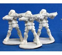 Pechetruite 3 x Nova Corp Guard Chronoscope - Reaper Bones Miniatura para Juego de rol Guerra - 80011