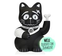 Pechkeks Gato de Esquina Negro con Brazo móvil, Funciona con Pilas, 14 cm de Alto, plástico