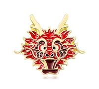 Pecho con temática de dragón Chino Año Nuevo Insignia Decorativa Fiesta Pin Pin Traje Pin Joyería Étnica