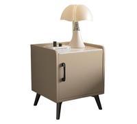 Pecho de cabecera Mesita de noche con mesita de noche oculta y segura con tapa de mármol sintético, mesa auxiliar con bloqueo de contraseña de huella digital for dormitorio, sala de estar Mesa de noch