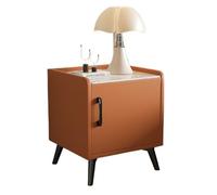 Pecho de cabecera Mesita de noche con mesita de noche oculta y segura con tapa de mármol sintético, mesa auxiliar con bloqueo de contraseña de huella digital for dormitorio, sala de estar Mesa de noch