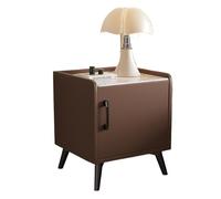 Pecho de cabecera Mesita de noche con mesita de noche oculta y segura con tapa de mármol sintético, mesa auxiliar con bloqueo de contraseña de huella digital for dormitorio, sala de estar Mesa de noch