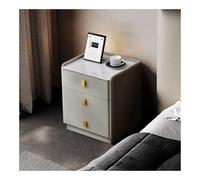 Pecho de cabecera Mesita de noche de madera con caja fuerte, mesa auxiliar moderna con cajones, mesita de noche de granja for dormitorio, sala de estar, dormitorio Mesa de noche(Light grey)