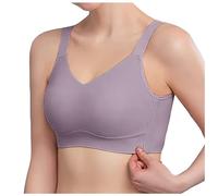 Pechos grandes para las mujeres mostrando pequeña colección de tetas flácidas, delgada, sin dejar rastro, sujetador de orejas de conejo ropa interior, morado, 3XL