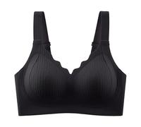 Pechos por circunstancias Abandonar antideslizante con un pequeño pecho que se recoge. La ropa interior es ajustable y sexy, Negro , XL