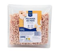 Pechuga de Pavo en Dados Chef - Sano, Práctico y Versátil, Ideal para Ensaladas y Recetas Paq. 500g. (Producto Refrigerado) (3 PAQUETE 500g.)