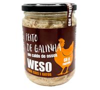 Pechuga de pollo en caldo de huesos para perros y gatos - Weso - Cantidad: 400 ml